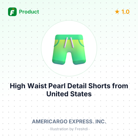 High Waist Pearl Detail Shorts – summary card, no photo uploaded yet