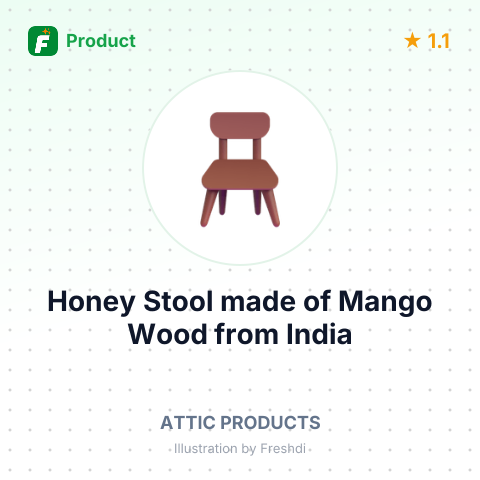 Honey Stool made of Mango Wood – summary card, no photo uploaded yet