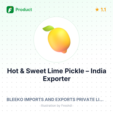 Hot & Sweet Lime Pickle – summary card, no photo uploaded yet