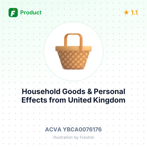 Household Goods & Personal Effects – summary card, no photo uploaded yet