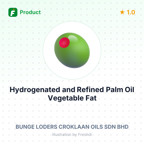 Hydrogenated and Refined Palm Oil Vegetable Fat Fraction – summary card, no photo uploaded yet