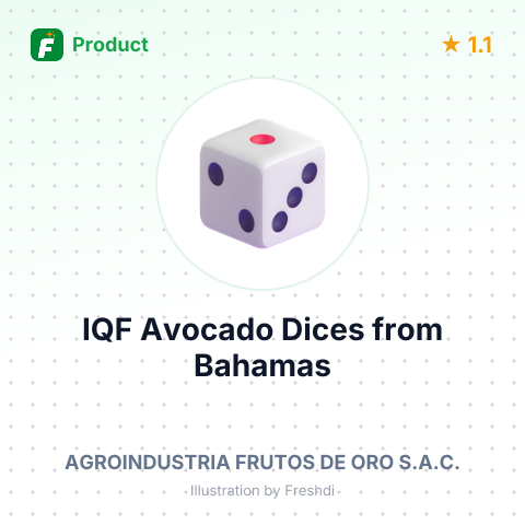 IQF Avocado Dices – summary card, no photo uploaded yet