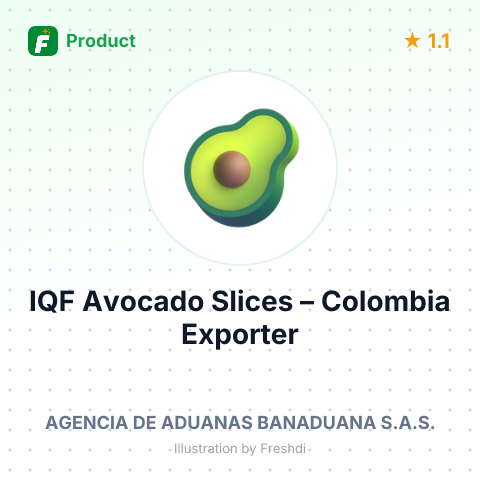 IQF Avocado Slices – summary card, no photo uploaded yet
