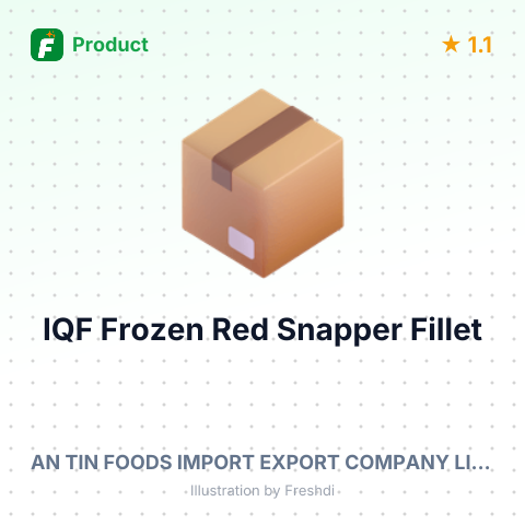 IQF Frozen Red Snapper Fillet – summary card, no photo uploaded yet