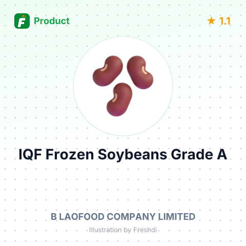 IQF Frozen Soybeans Grade A – summary card, no photo uploaded yet