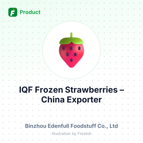 IQF Frozen Strawberries – summary card, no photo uploaded yet