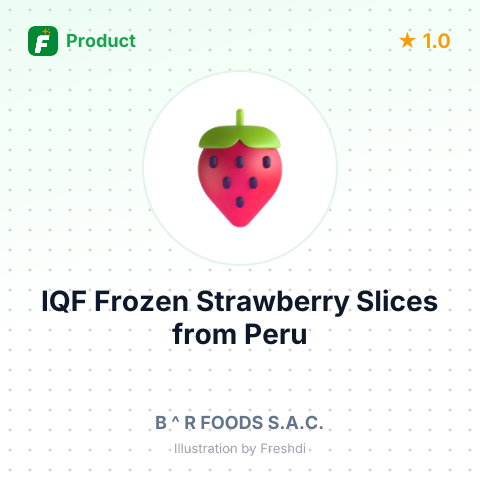 IQF Frozen Strawberry Slices – summary card, no photo uploaded yet