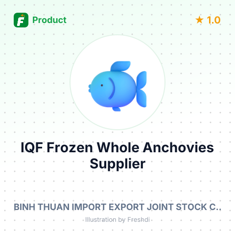 IQF Frozen Whole Anchovies – summary card, no photo uploaded yet