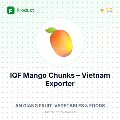 IQF Mango Chunks – product summary card, no photo uploaded yet