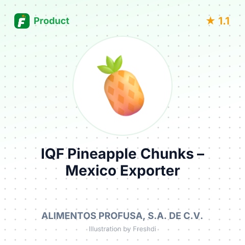 IQF Pineapple Chunks – summary card, no photo uploaded yet