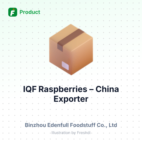 IQF Raspberries – summary card, no photo uploaded yet