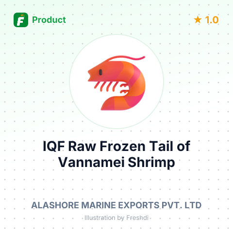 IQF Raw Frozen Tail of Vannamei Shrimp – summary card, no photo uploaded yet