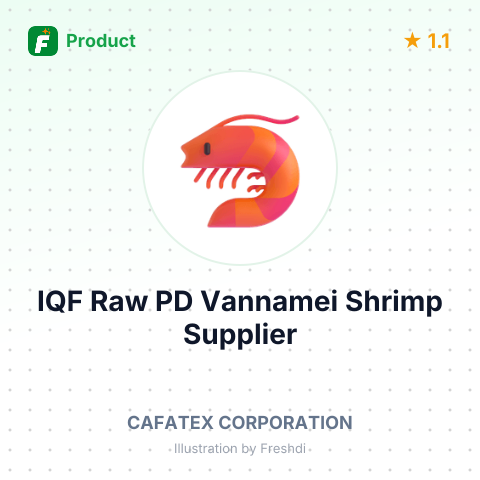 IQF Raw PD Vannamei Shrimp (Peeled Tail On) – summary card, no photo uploaded yet