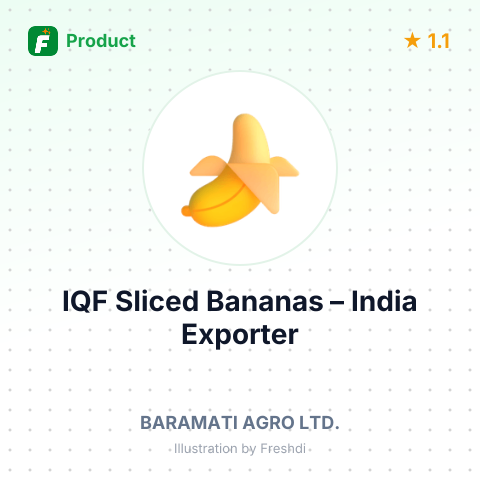 IQF Sliced Bananas – summary card, no photo uploaded yet