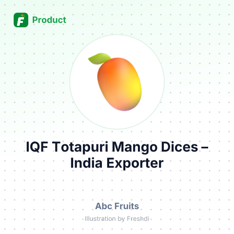 IQF Totapuri Mango Dices – summary card, no photo uploaded yet