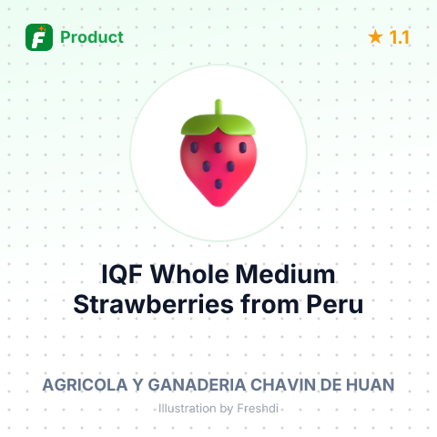 IQF Whole Medium Strawberries – summary card, no photo uploaded yet