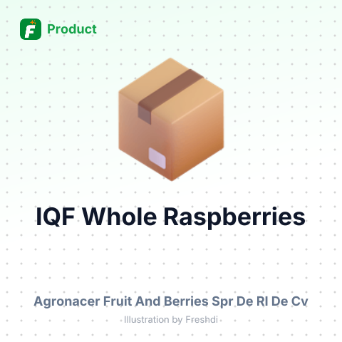 IQF Whole Raspberries – summary card, no photo uploaded yet