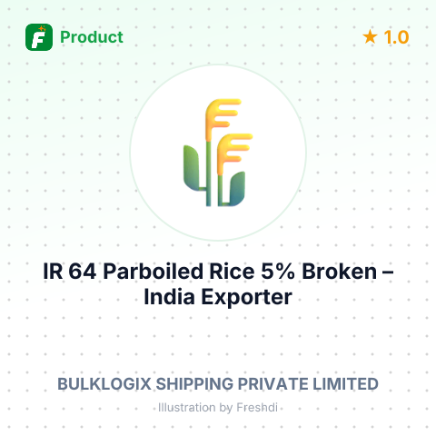 IR 64 Parboiled Rice 5% Broken – summary card, no photo uploaded yet