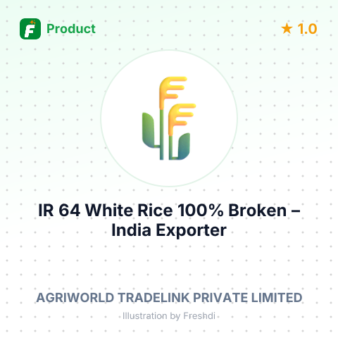 IR 64 White Rice 100% Broken – summary card, no photo uploaded yet