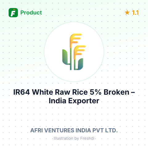 IR64 White Raw Rice 5% Broken – summary card, no photo uploaded yet