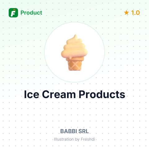Ice Cream Products – summary card, no photo uploaded yet