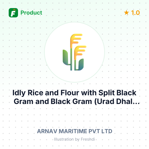Idly Rice and Flour with Split Black Gram and Black Gram (Urad Dhal) – summary card, no photo uploaded yet