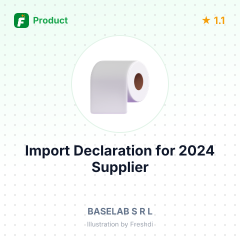 Import Declaration for 2024 – summary card, no photo uploaded yet