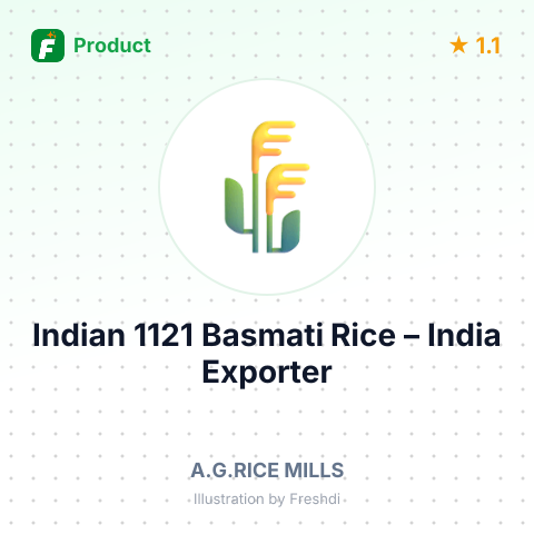 Indian 1121 Basmati Rice – summary card, no photo uploaded yet