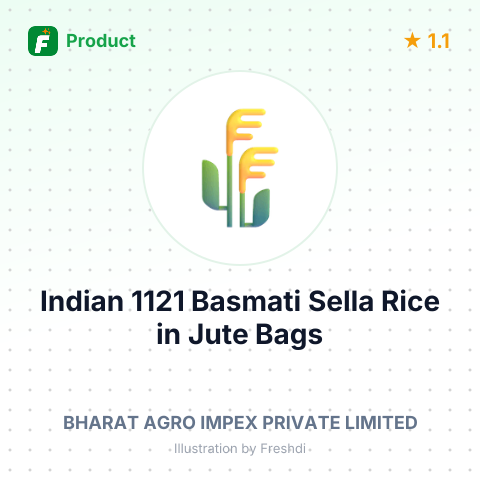 Indian 1121 Basmati Sella Rice in Jute Bags – summary card, no photo uploaded yet