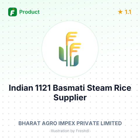 Indian 1121 Basmati Steam Rice – summary card, no photo uploaded yet