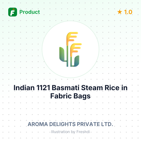 Indian 1121 Basmati Steam Rice in Fabric Bags – summary card, no photo uploaded yet
