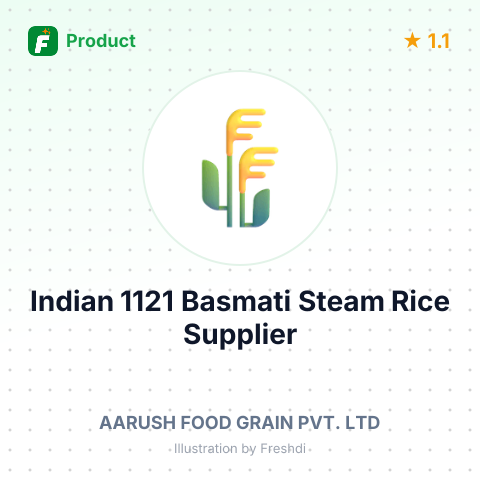 Indian 1121 Basmati Steam Rice – summary card, no photo uploaded yet