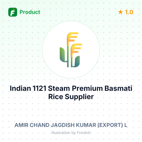 Indian 1121 Steam Premium Basmati Rice – summary card, no photo uploaded yet