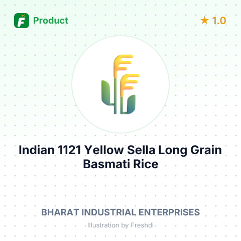 Indian 1121 Yellow Sella Long Grain Basmati Rice – summary card, no photo uploaded yet