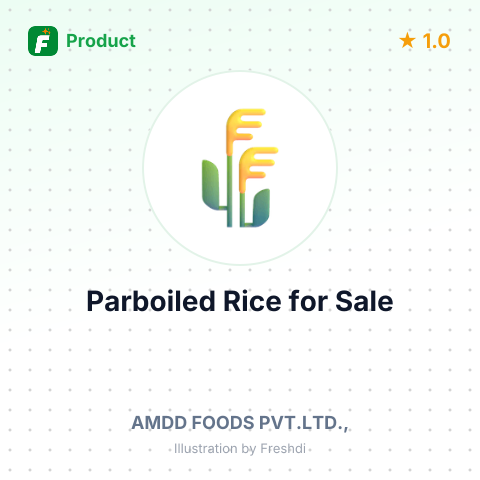 Indian 5% Broken Parboiled IR64 Rice – summary card, no photo uploaded yet