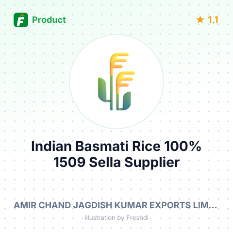 Indian Basmati Rice 100% 1509 Sella – summary card, no photo uploaded yet