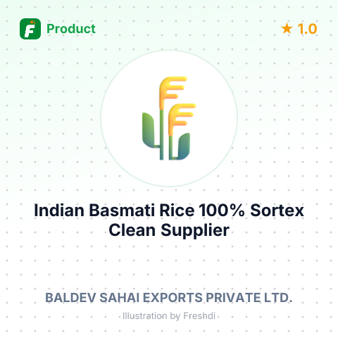 Indian Basmati Rice 100% Sortex Clean – summary card, no photo uploaded yet