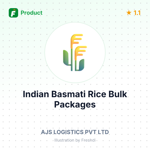 Indian Basmati Rice Bulk Packages – product summary card, no photo uploaded yet