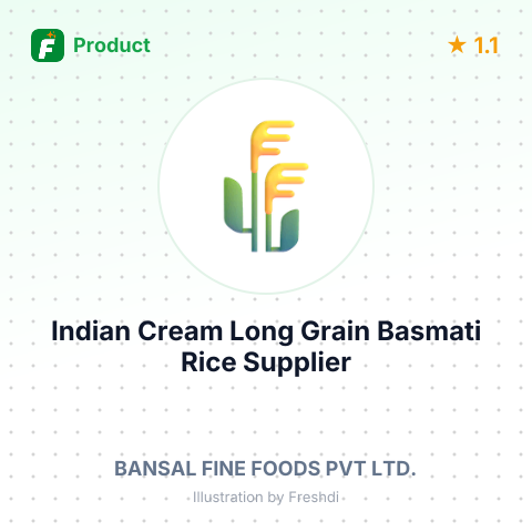 Indian Cream Long Grain Basmati Rice – summary card, no photo uploaded yet