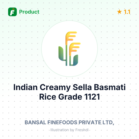 Indian Creamy Sella Basmati Rice Grade 1121 – summary card, no photo uploaded yet