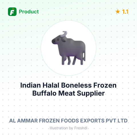 Indian Halal Boneless Frozen Buffalo Meat – summary card, no photo uploaded yet