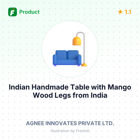 Indian Handmade Table with Mango Wood Legs – summary card, no photo uploaded yet