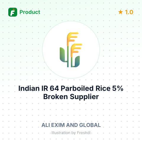 Indian IR 64 Parboiled Rice 5% Broken – summary card, no photo uploaded yet