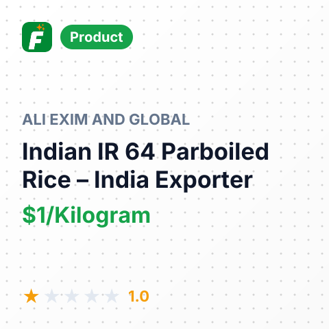 Indian IR 64 Parboiled Rice – summary card, no photo uploaded yet