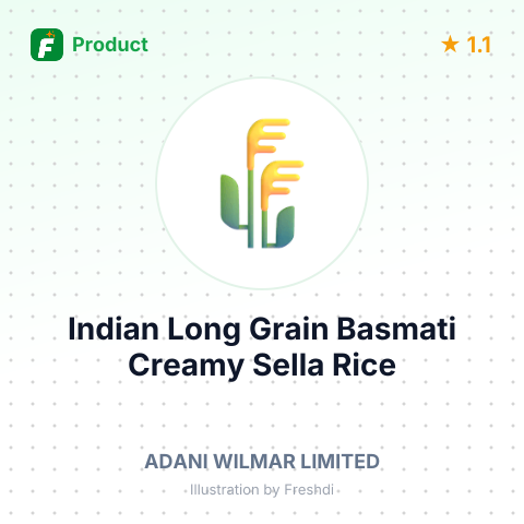Indian Long Grain Basmati Creamy Sella Rice – summary card, no photo uploaded yet