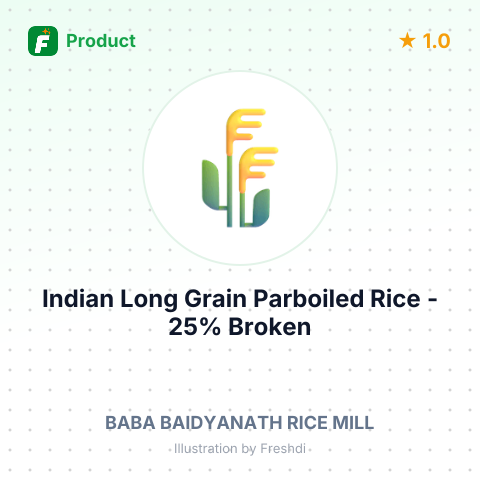 Indian Long Grain Parboiled Rice - 25% Broken – summary card, no photo uploaded yet