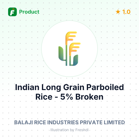Indian Long Grain Parboiled Rice - 5% Broken – summary card, no photo uploaded yet