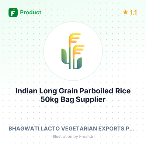 Indian Long Grain Parboiled Rice 50kg Bag – summary card, no photo uploaded yet