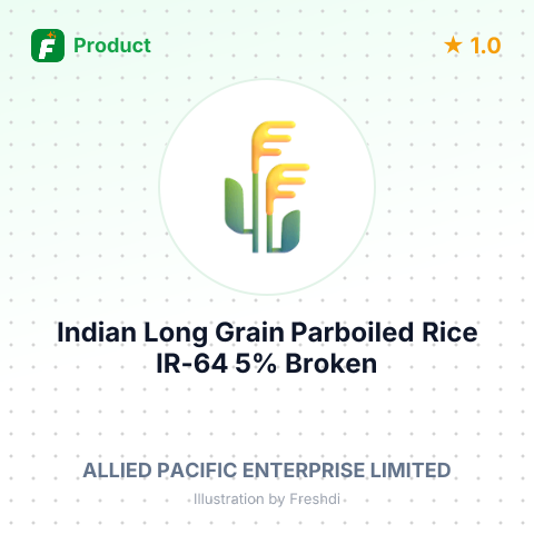 Indian Long Grain Parboiled Rice IR-64 5% Broken – summary card, no photo uploaded yet