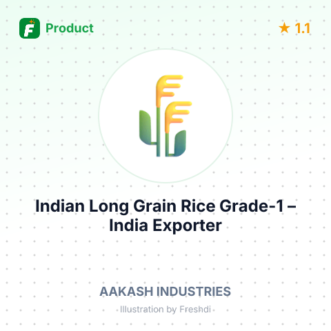 Indian Long Grain Rice Grade-1 – summary card, no photo uploaded yet
